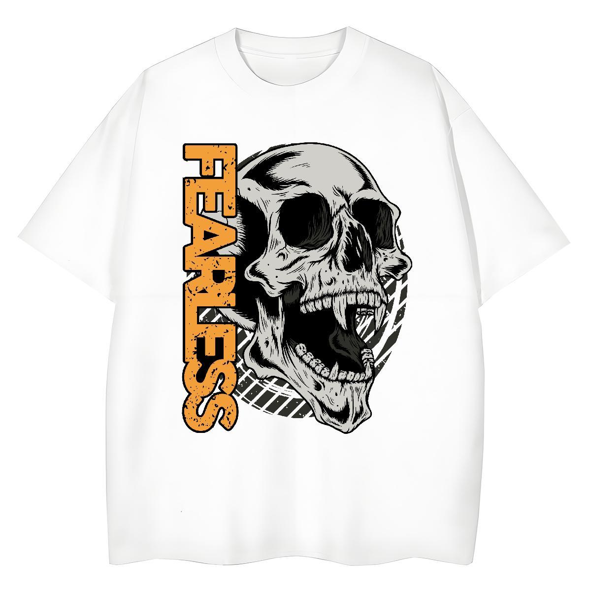 Factory Direct T Shirts Women 230g Pure Cotton Breathable Soft Sports Street Wear skull Women Tees Nice Anime Oversized Tops