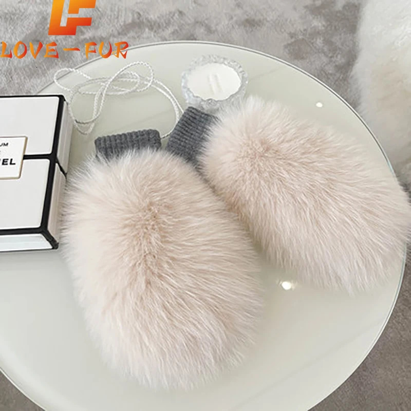 Winter Warm Leather Fur Gloves for Womens Fashion Real Outdoor Russian Thick Warmth 241009