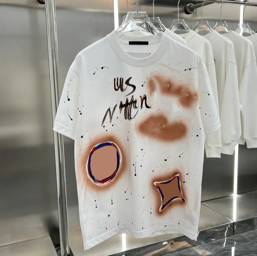 Summer Men Designer T Shirts Cotton Loose Casual Tees Letter Print Short Sleeved Shirt Fashion Hip Hop Streetwear Clothing Tee Shirt US size S-XL