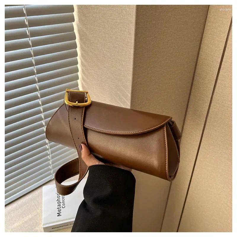 Totes Shoulder Bag For Women Adjustable Wide Strap Retro Underarm Simple Color Handbag Shopper Purse Fashion Crossbody Bags fashionable item zhanyishe
