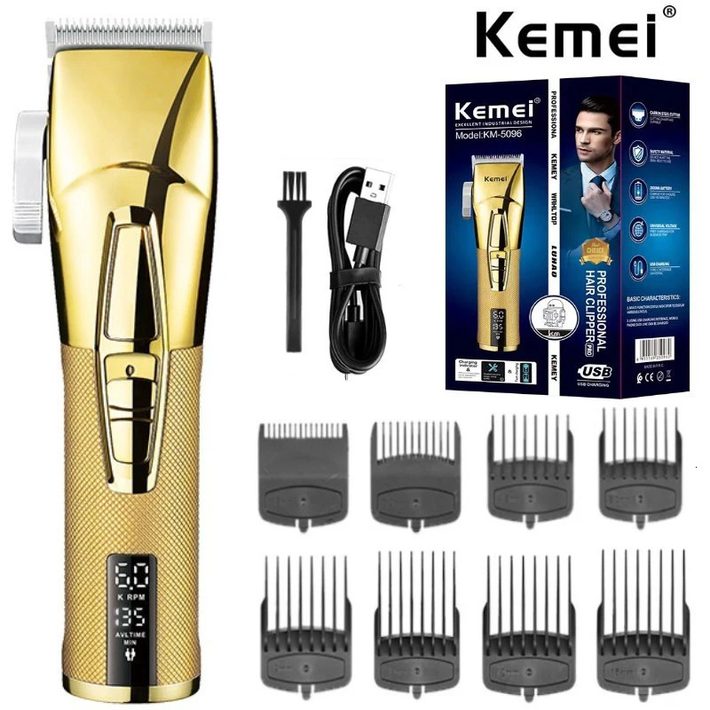 Kemei KM-5096 7000RPM Electric Hair Clippers Extremely Fine Hair Cutting Machine Barbers Precision Cordless Fade hair trimmer 241014