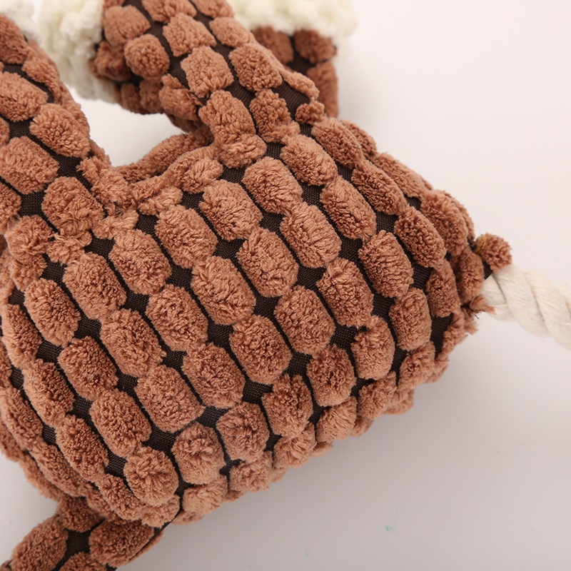 wholesale Pet Products donkey dog toys shape plush dog toy with rope
