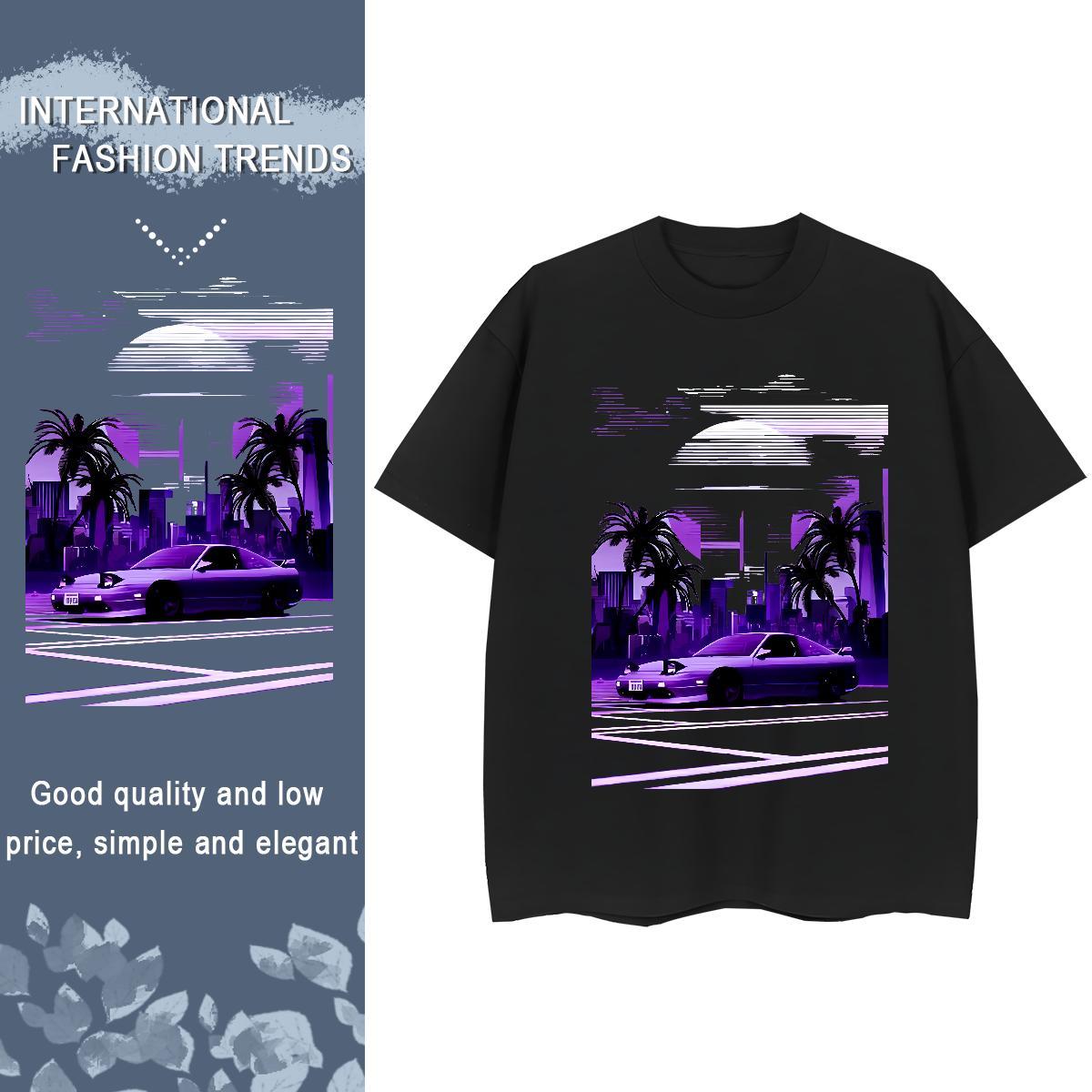 Fashion Casual Women T Shirts 230g Pure Cotton Round Neck Short Sleeve Sport beach Women Tshirts Loose fit Black Oversized Tops Tees