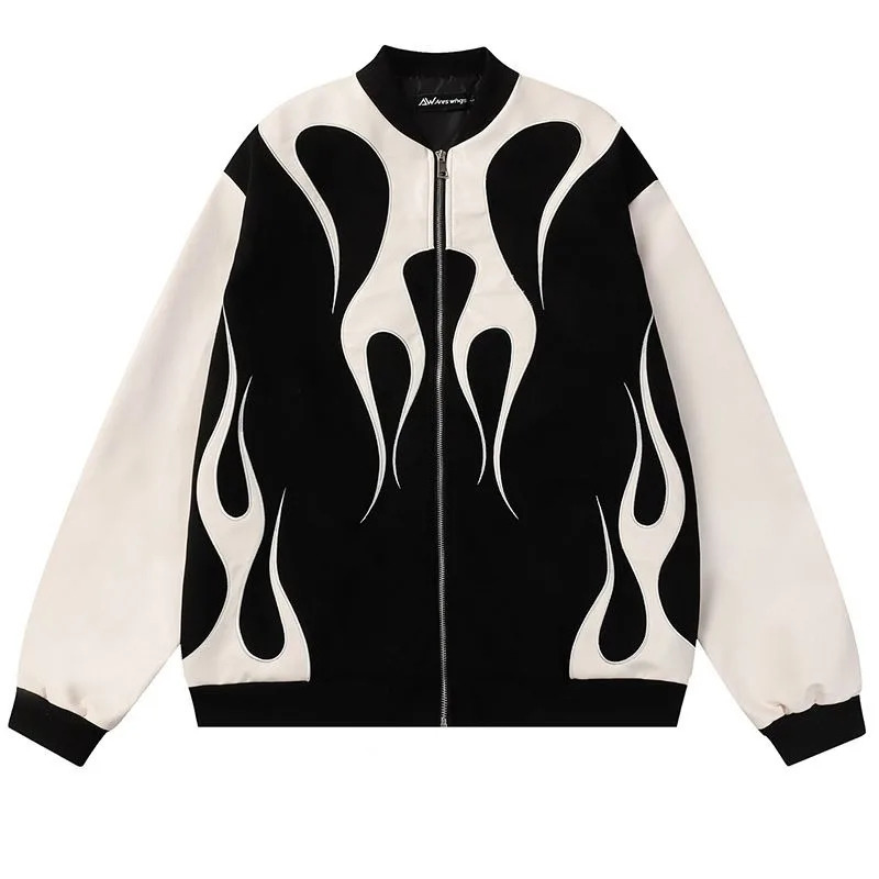 American States Fashion High Street Stitching Contrast Pilot Jacket Y2K Harajuku Retro Couple Casual Joker Top Men And Women 241011