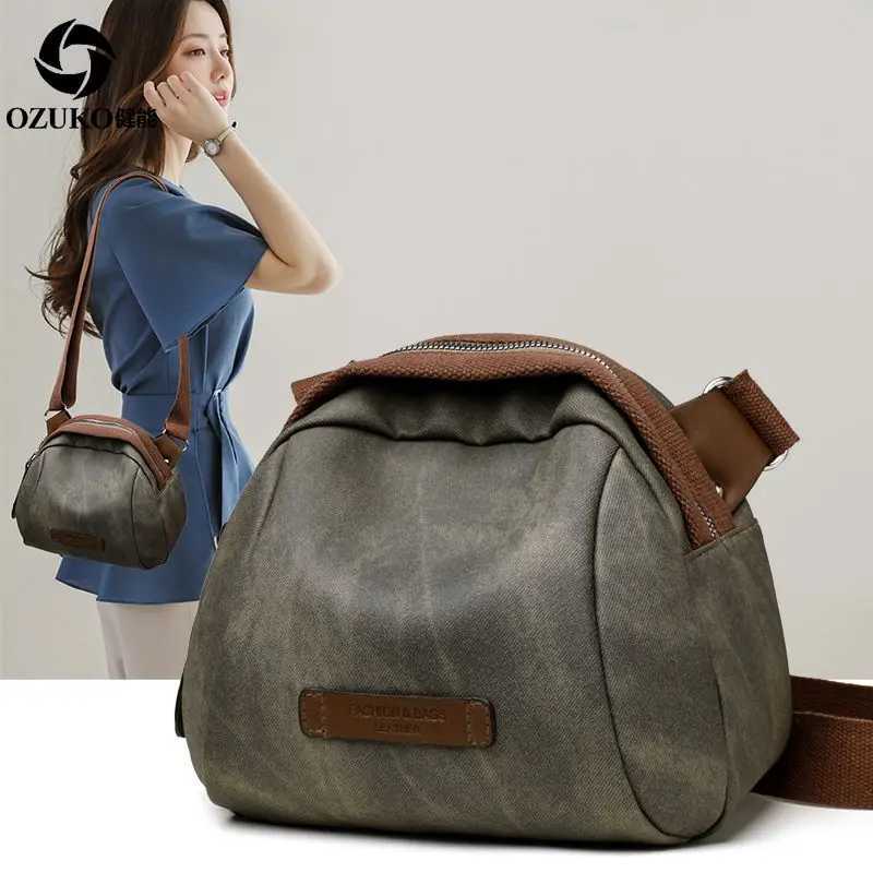 New small shoulder bag womens cross bag womens canvas full style womens Oxford cloth bag M241014