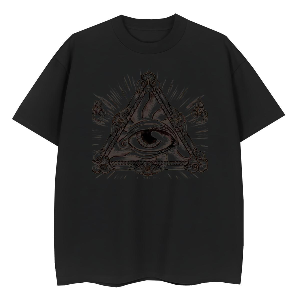 2024 Designer T shirt 230g 100% Cotton Round Neck Short Sleeve Hip Hop eye of the devil Unisex Tshirts Nice Anime Oversized Clothings
