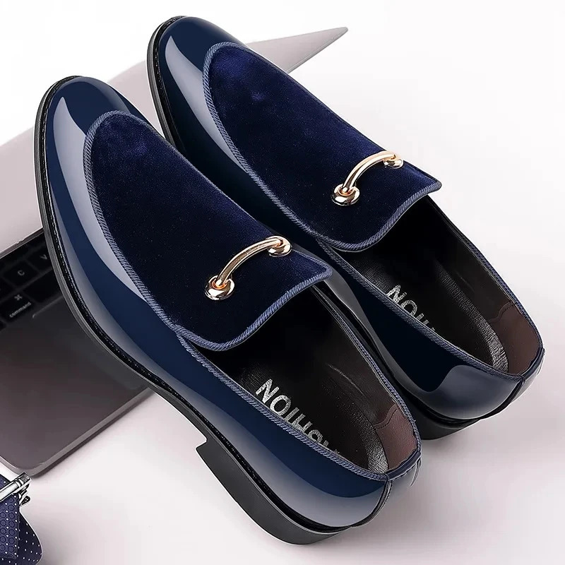 Men Shoes Leather Business Oxford Breathable Patent Formal Plus Size Man Office New Wedding Flats Male Black Dress Oxfords 241014