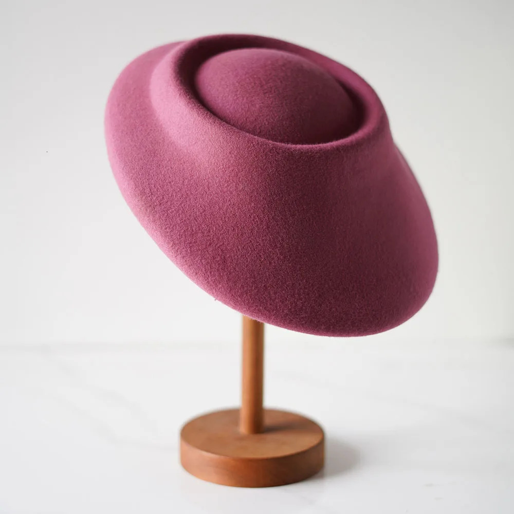 Winte Hats for Women French Style Wool Beret Hats Party Wedding Craft Head Pieces Ladies Fascinators Pillbox Hats 241014