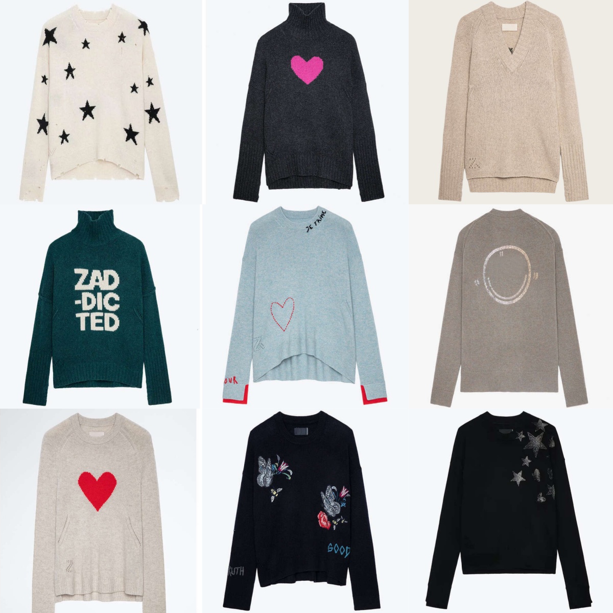 New Women Knitted Sweaters Zidag et Designer Wool Pullover Knitwear Cashmere Jacquard Warm Lady Fashion Sweater