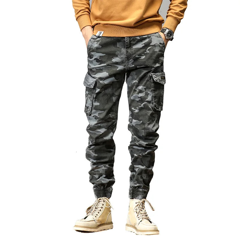 CAAYU Joggers Mens Product Pants Casual Y2k Hit Colorful Pocket Mens Trouser Sports Pants Street Clothing Military Green Camouflage Pants 240930