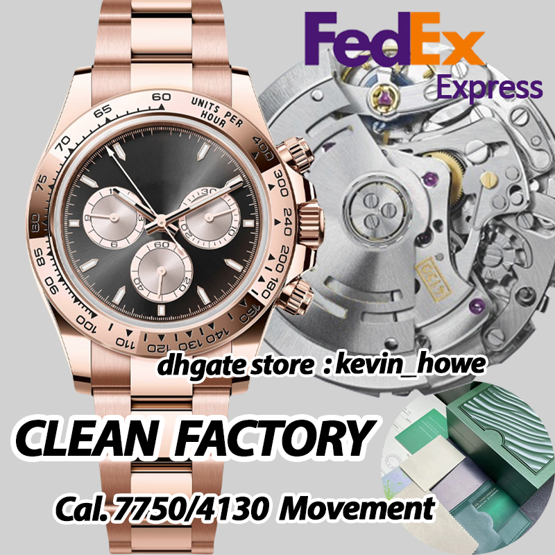 Mens Watch Men Designer Watches High Quality top Luxury super CLean factory Watch 40MM Automatic Mechanical Chronograph watch Cal.4130 movement Sapphire glass