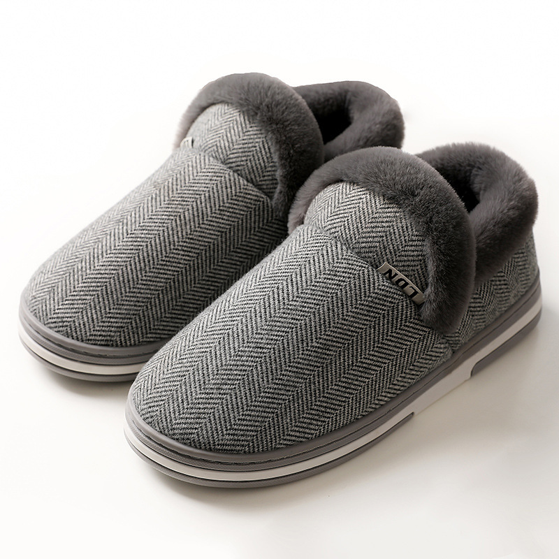 Men's and Women's Cotton House Shoes - Warm Winter Home Footwear with Anti-Skid Design Slippers