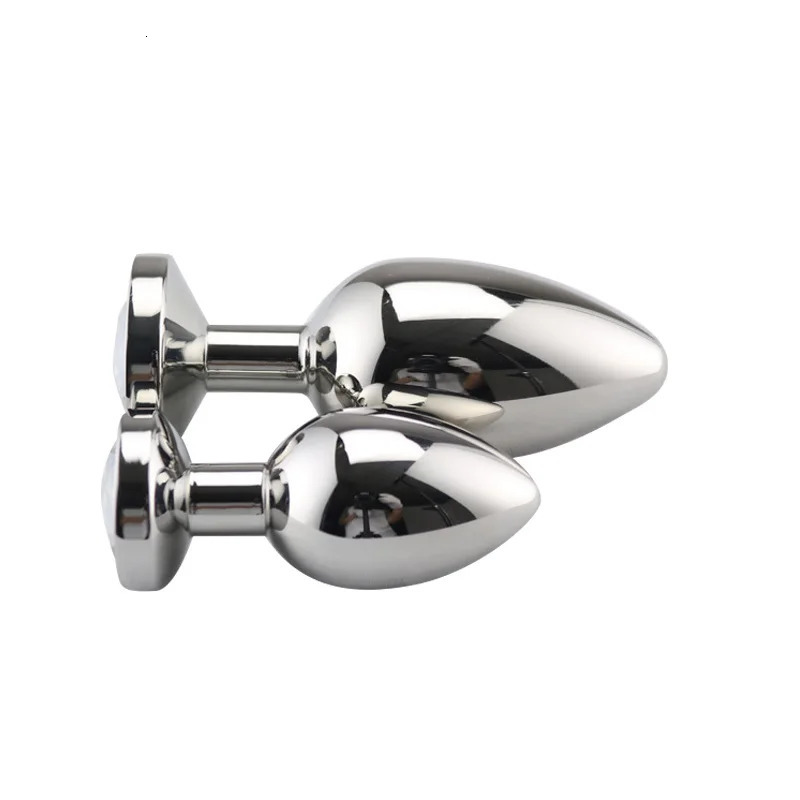Real 403 Stainless steel huge heavy small medium large size set jewerly Crystal Metal anal beads butt plug insert ass sex toy 241010