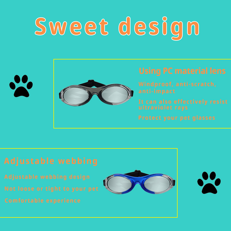 RTS Small cats and dogs glasses Waterproof Pet Accessories Dog Glasses Googles Pet Sunglasses
