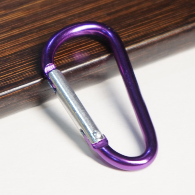 Heavy Duty 7mm Wire Carabiner Clip - D-Type Design Model 8 for Outdoor Activities