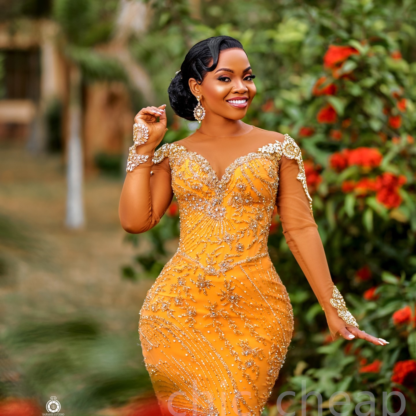 Aso Ebi 2024 Yellow Mermaid Prom Dresses Beaded Rhinestones Sequined Evening Formal Party Second Reception Birthday Gowns Dress For Special Occasions 