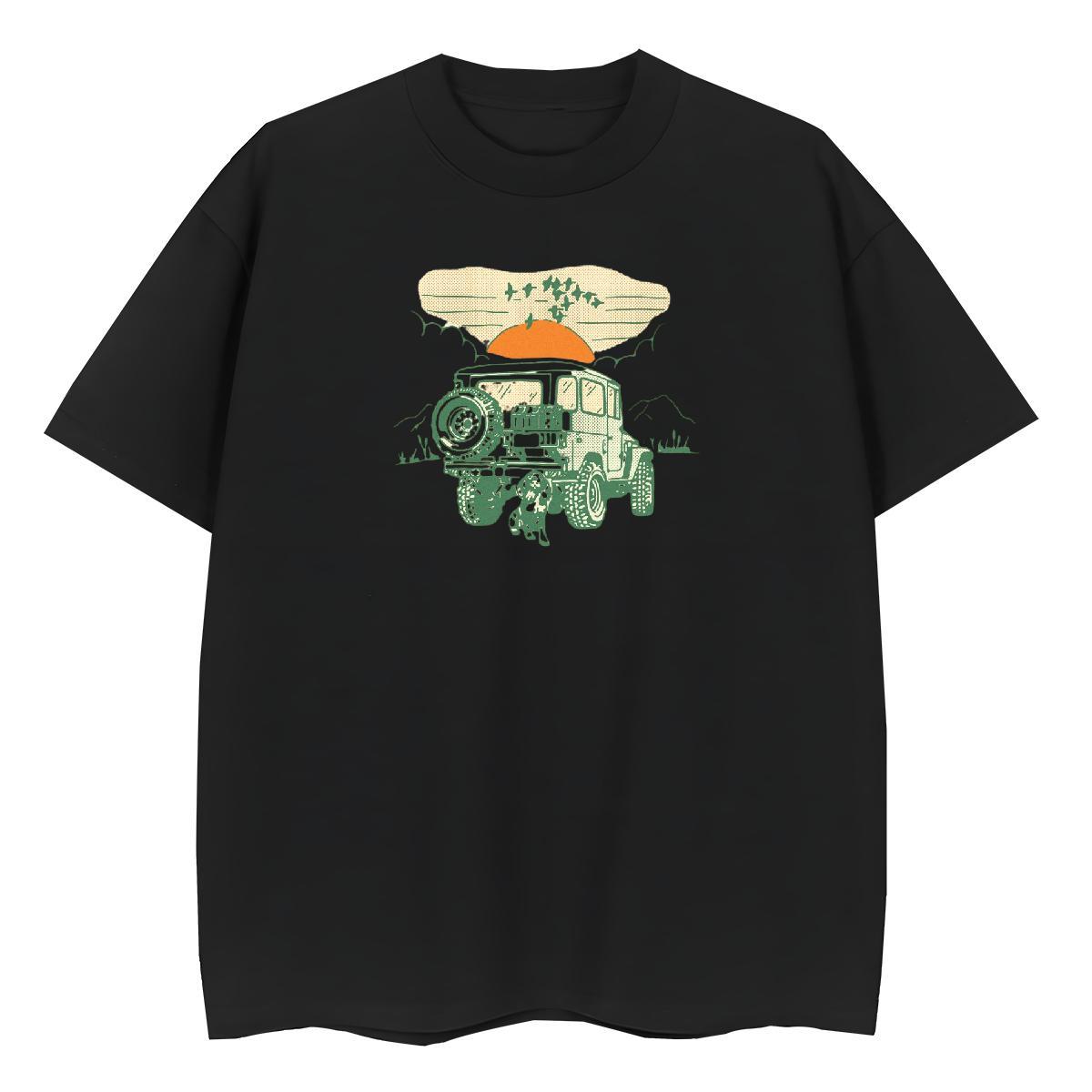 Custom Womens T Shirts 230g Cotton Comfortable Summer Casual car Woman Tshirt Popular Cartoon Floral Printing Polos