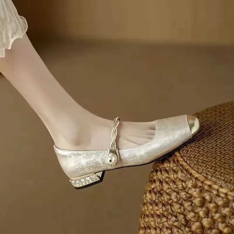 Shoes Female 2024 Fashion Square Toe Womens Pumps Autumn Shallow Mixed Colors Outdoor Casual Chunky Heels Office Ladies ShoesLX241014