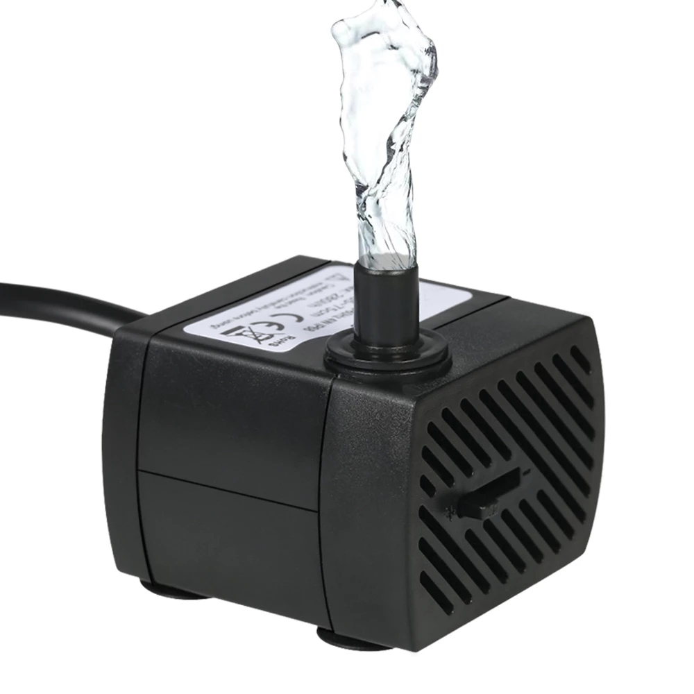 AC 220V 3W EU Plug Submersible Water Pump Aquarium Fountain Air Fish Pond Tank Filter Fish Pond Aquarium Garden Fountain