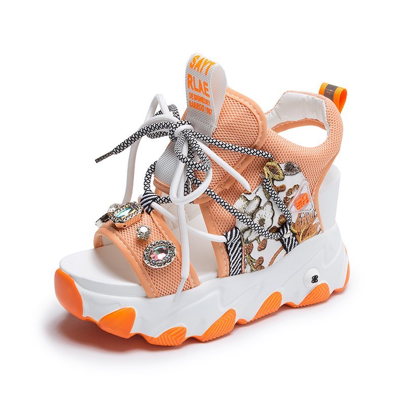 Summer Women Platform Sandals Chunky Wedges Shoes For Woman 2023 Designers Brand Sports Casual Fashion 8cm High Gladiator Sandal