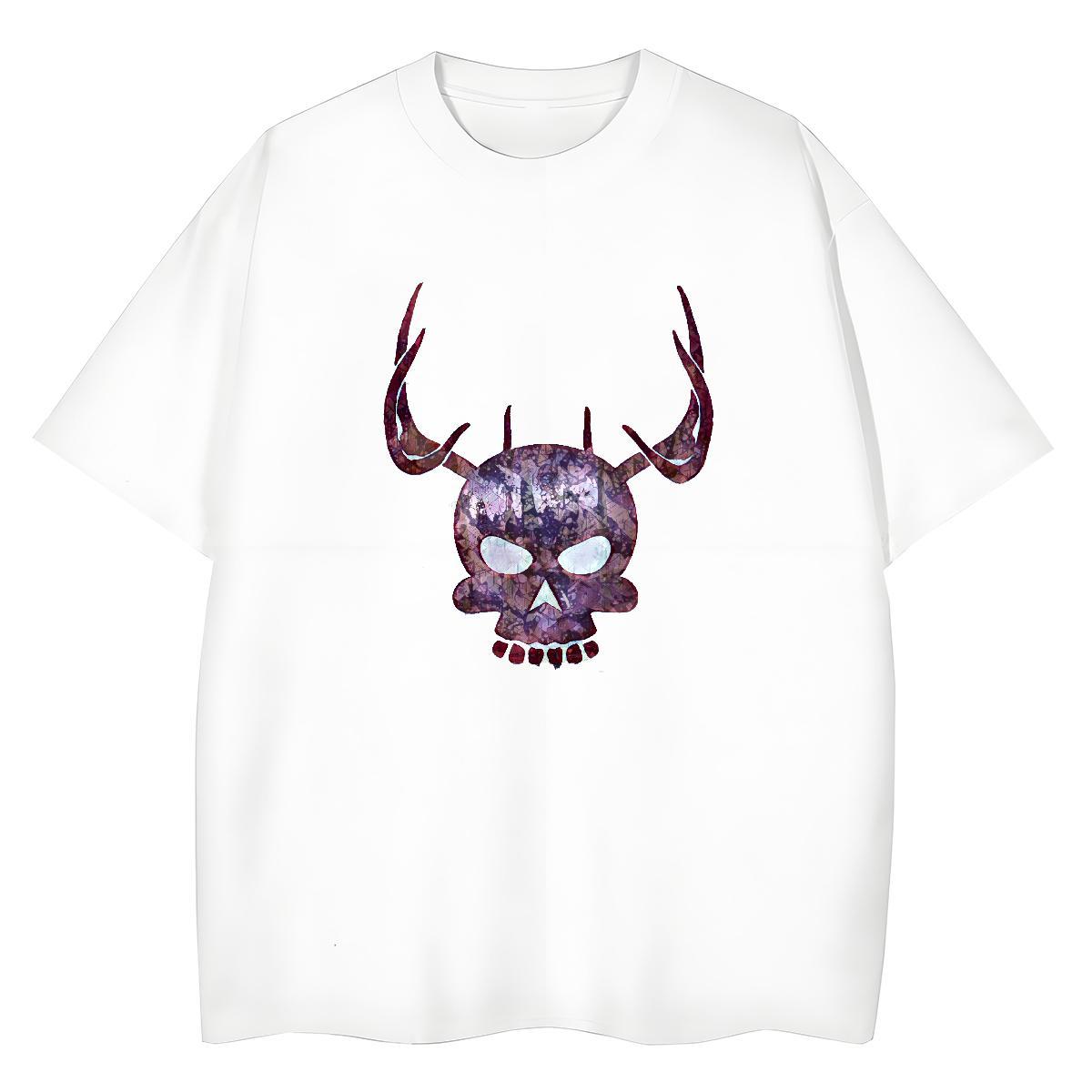 2024 DIY Womens T Shirts 100% Cotton 230g Short Sleeve O-Neck Summer Casual skull Women Tshirts Lady Customized Print Tee Shirt