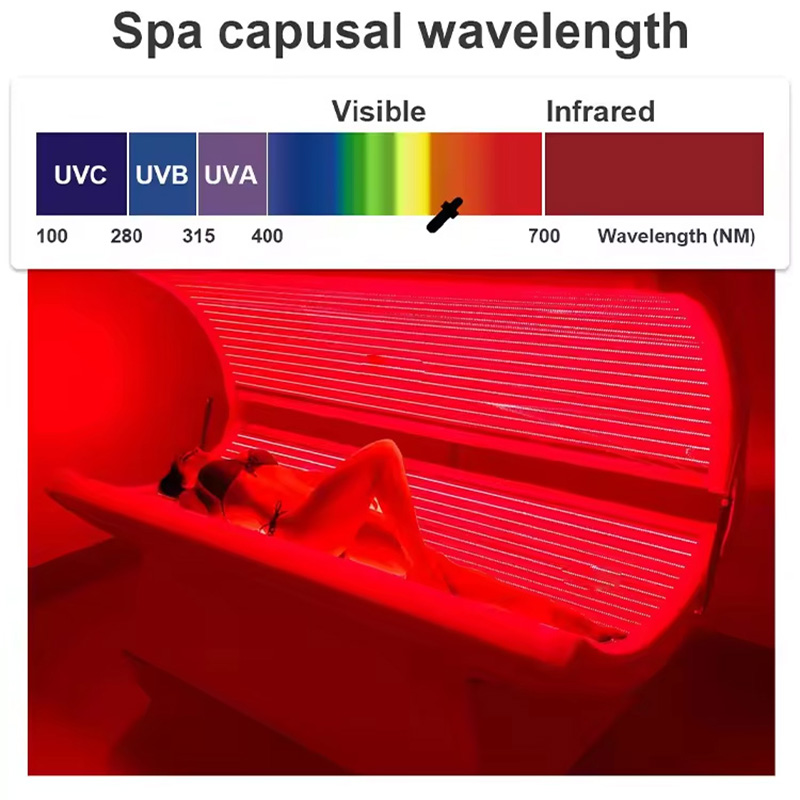 Full Body Infrared Red LED Light Therapy Treatment Fat Burn Weight Loss Skin Tighten Physiotherapy solarium tanning Bed
