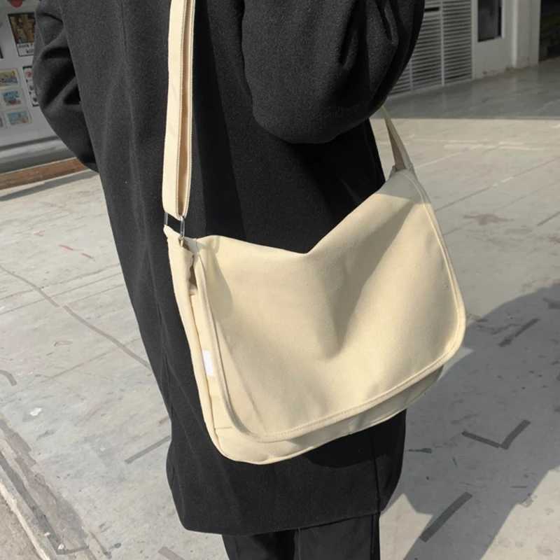 Womens casual cross body bag black mens large capacity shoulder bag M241014