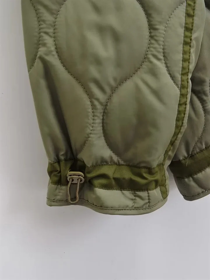 Kar Otza Winter Womens Stand up Collar Cotton Jacket Casual Drawstring Quilted Pocket n Short Coat 241011