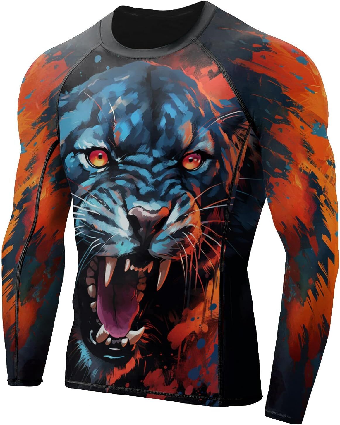 Long Sleeve Shirts for Men sweatshirt Compression Shirt Men Non See-Through Fabric with BJJ Rash Guard Long Sleeve