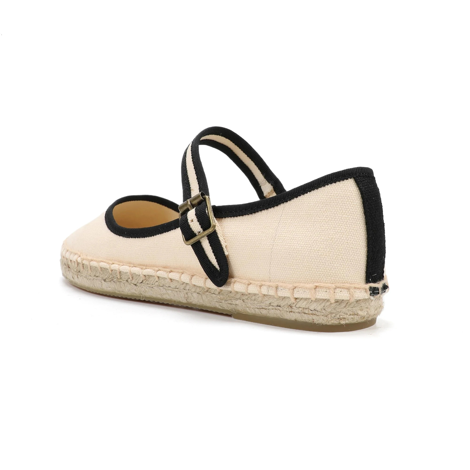 Stylish Mary Jane Espadrilles Womens Flat Shoes New with Breathable Canvas Upper ladies loafers 241014