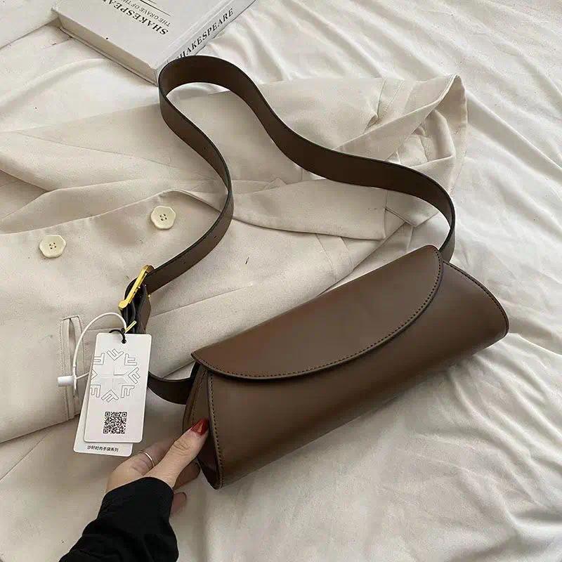 Totes Shoulder Bag For Women Adjustable Wide Strap Retro Underarm Simple Color Handbag Shopper Purse Fashion Crossbody Bags fashionable item zhanyishe