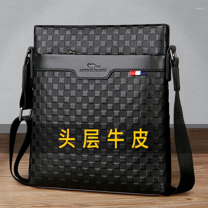 Shoulder Bags Top Layer Cowhide Men's Bag Genuine Leather Crossbody 2024 Casual Business