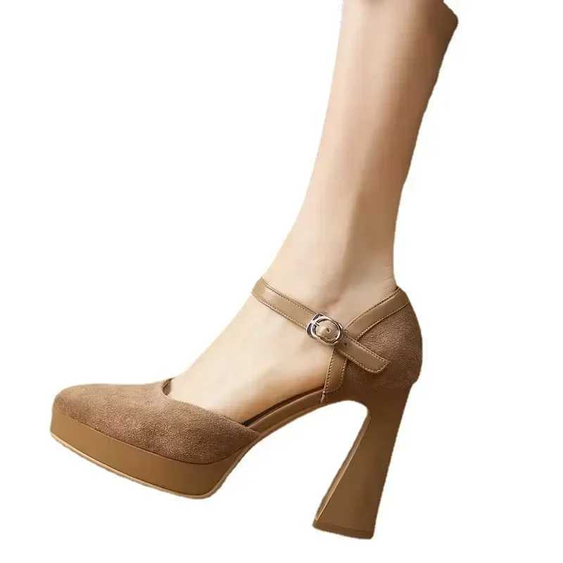 Mary Jane Pumps for Women Sandals High Heel Ankle Buckle Summer Party Baotou Womens Shoes Zapatillas Mujer 2024LX241014