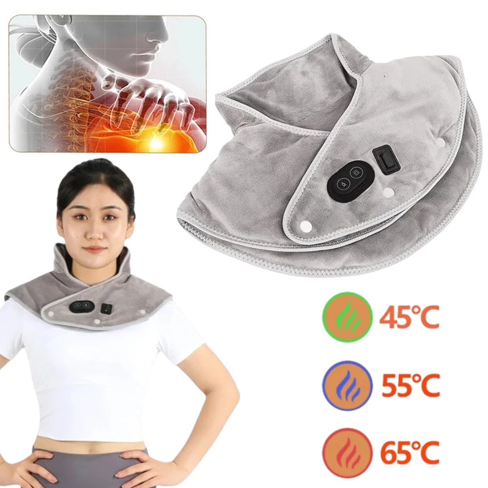 Electric heated shoulder and neck massager three gear compression Cervical Shawl hand warmer USB shoulder and neck back relaxation bracket 241011
