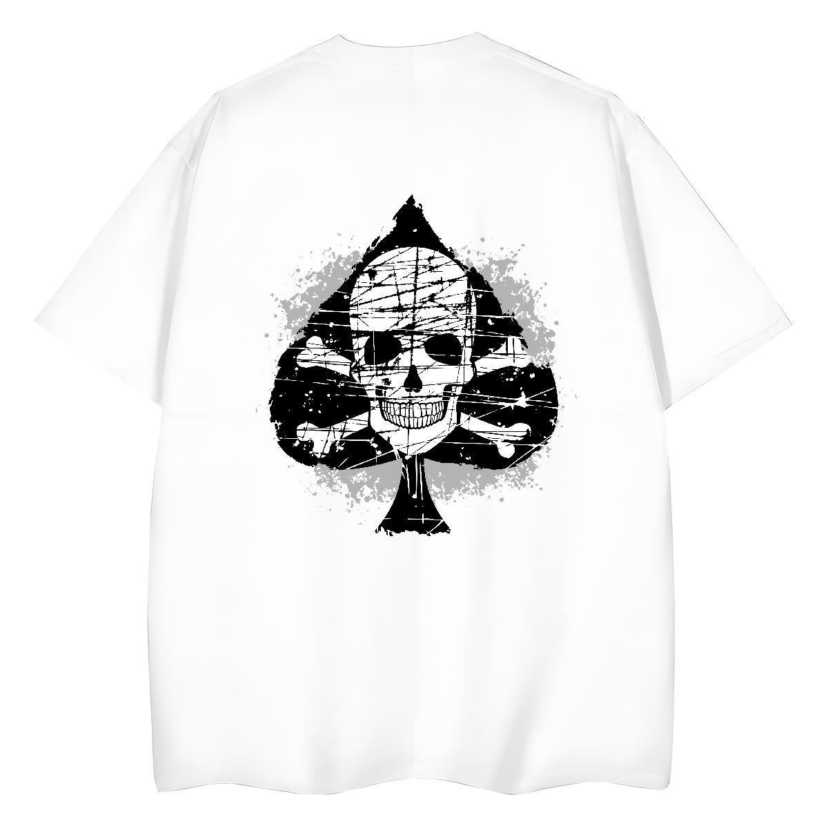 Brand T shirt 230g Cotton Breathable Street Casual skull Couples T Shirts Soft Anime Tops Shirt