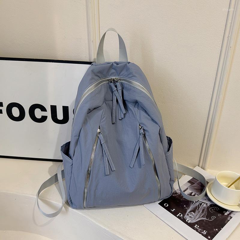 2025 NEW Backpack Live Supply Factory Direct Simple Leisure Travel Solid Color Internet Red Explosion Large Capacity Student Shoulder Bag zhanyishengl