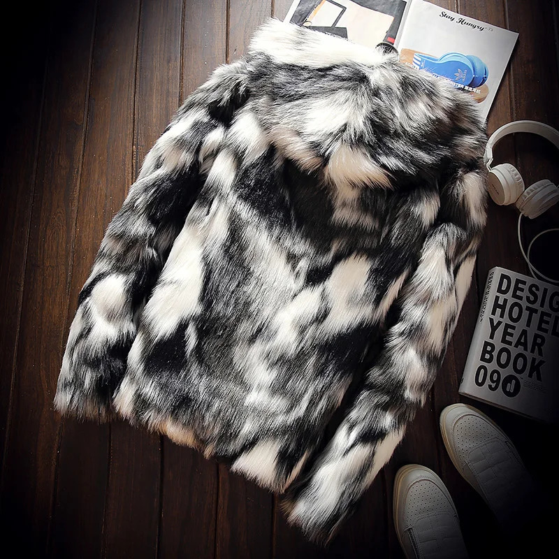 Winter Faux Fur Thick Mens Jackets coats Fashion Men and Women Couples Warm Comfortable Clothing Slim Gray Coat S4XL 241008