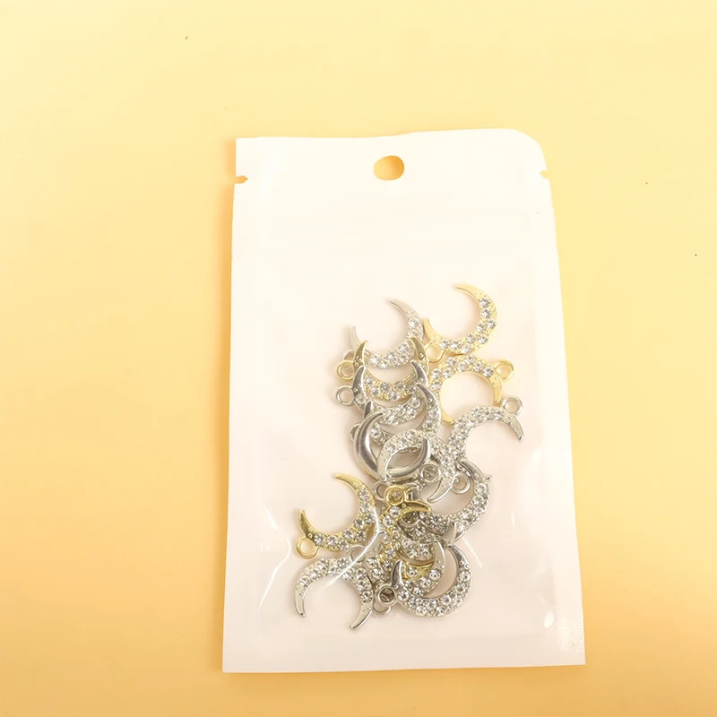 20pcs s Decor Crescent Shape Charms for DIY Muslim Islam Ramadan Jewelry Simple Trendy Necklace Earrings Moon Pendants 241010