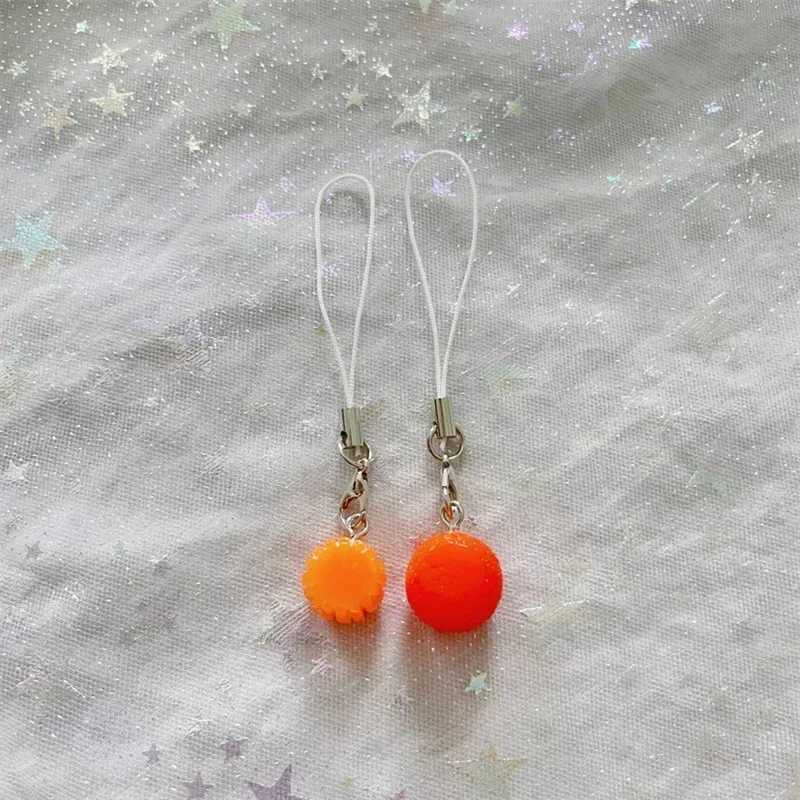 Cute Mini Oranges Fruit Meat - Pastry Phone Charm - Bags and Electronic Keychains - Creative Food Keychain Accessories Y241014