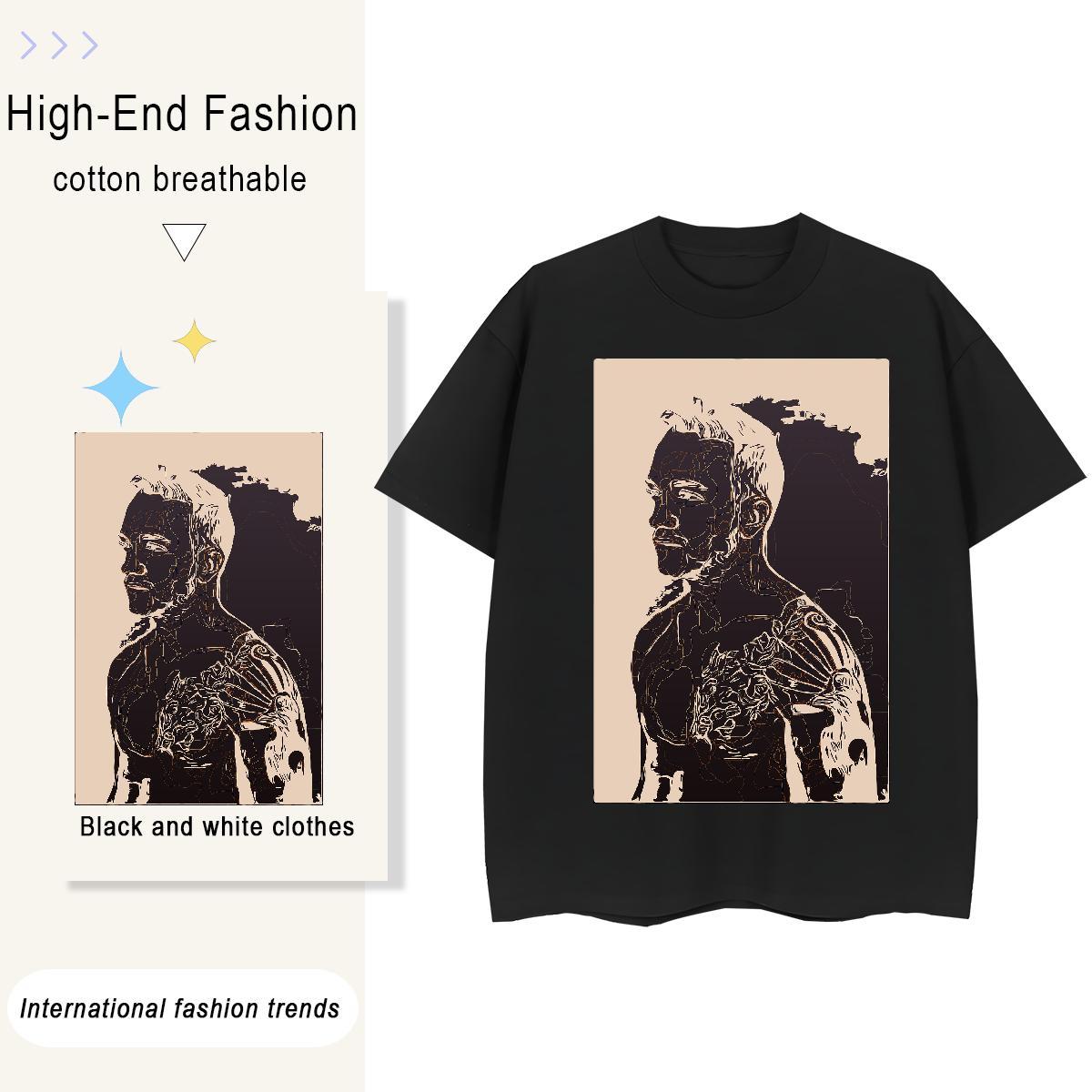 Stylist T Shirt For Woman 100% Cotton 230g Breathable Soft Sports Casual portrait Couples T Shirts Designer Anime Oversized Clothes