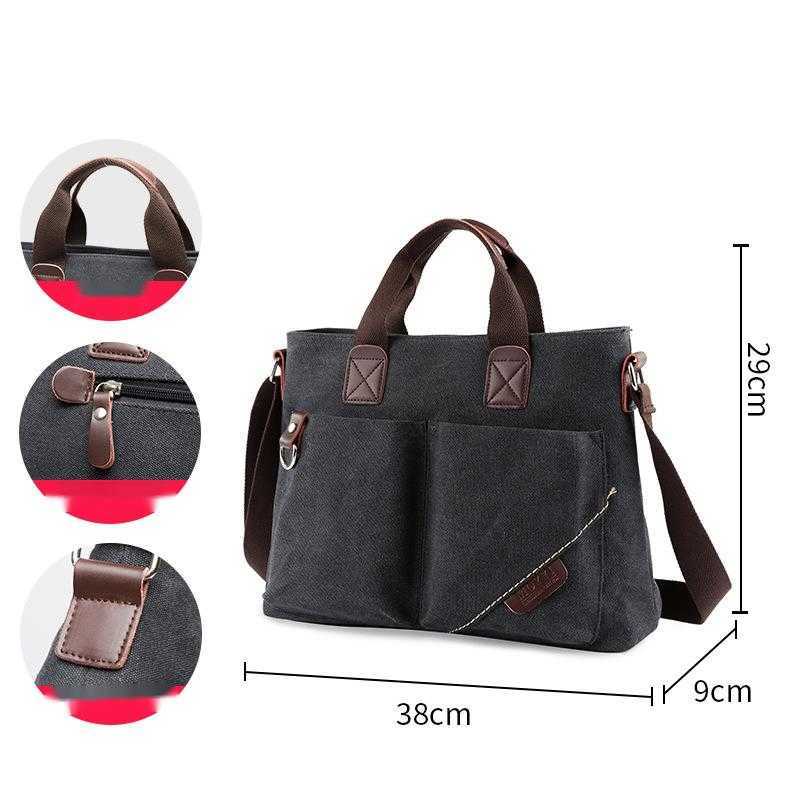 Amotis Men's Business Canvas Handheld Outdoor Crossbody Cross Bag Men's Single Shoulder Backpack 241015