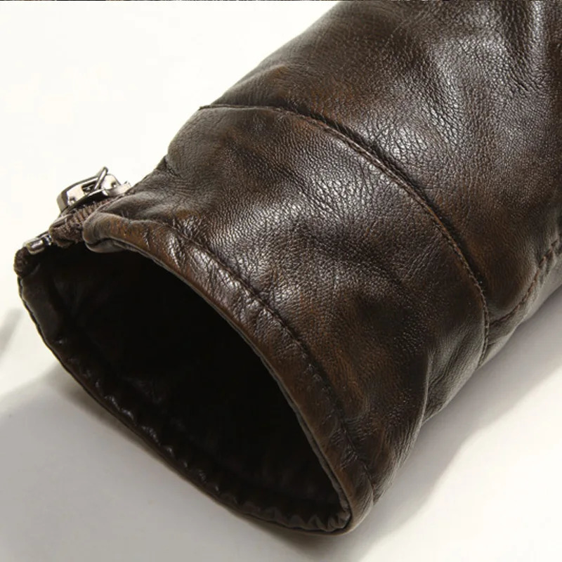 Mens Plus Velvet Men Winter Warm Motorcycle Leather Coat Men Moto Biker Riding Fleece Leather Jacket Thickened Leather Coat Man 241011