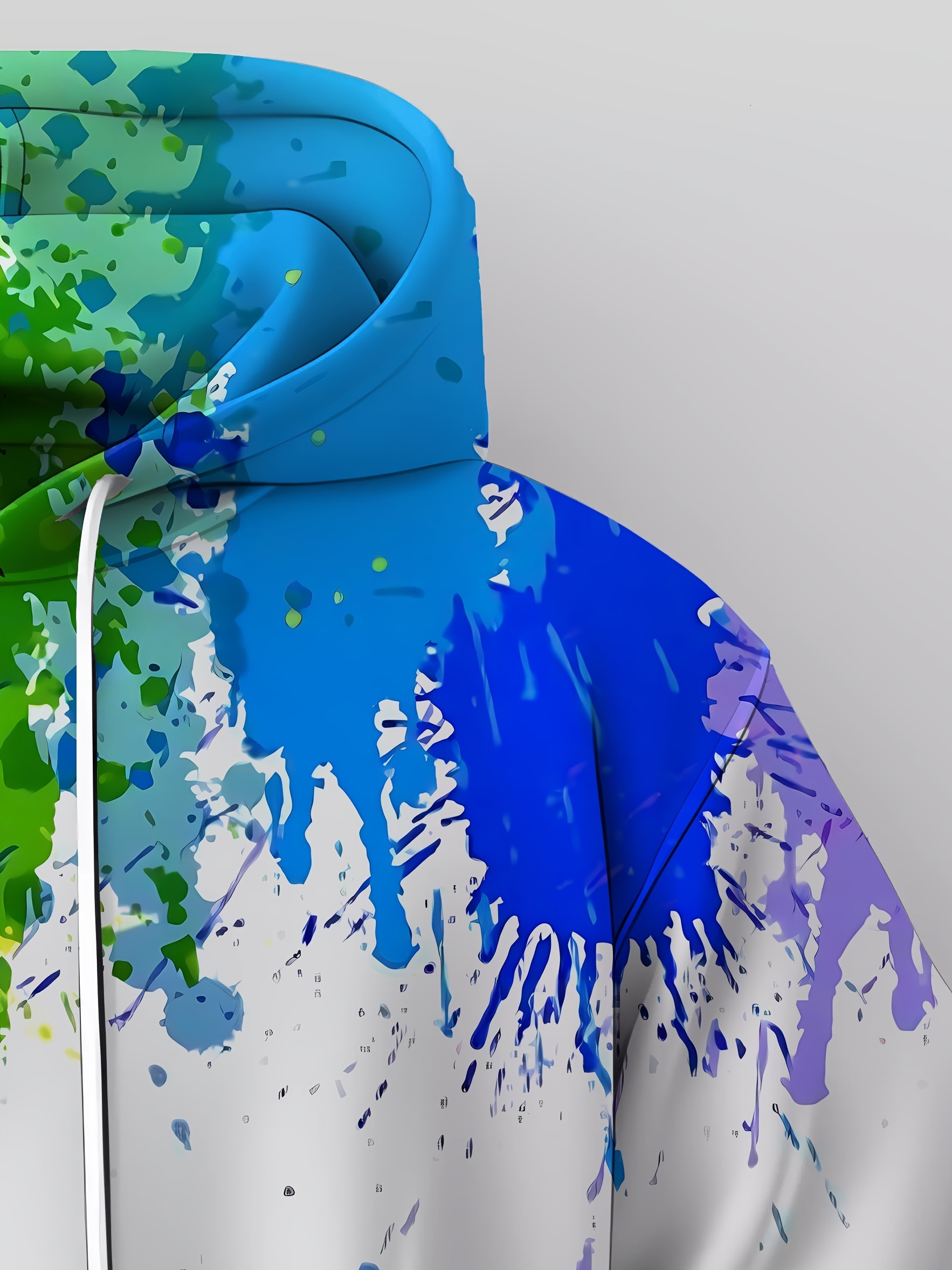 Men's Vibrant 3D Print Hoodie - Casual Pullover with Kangaroo Pocket, Polyester Blend, Machine Washable