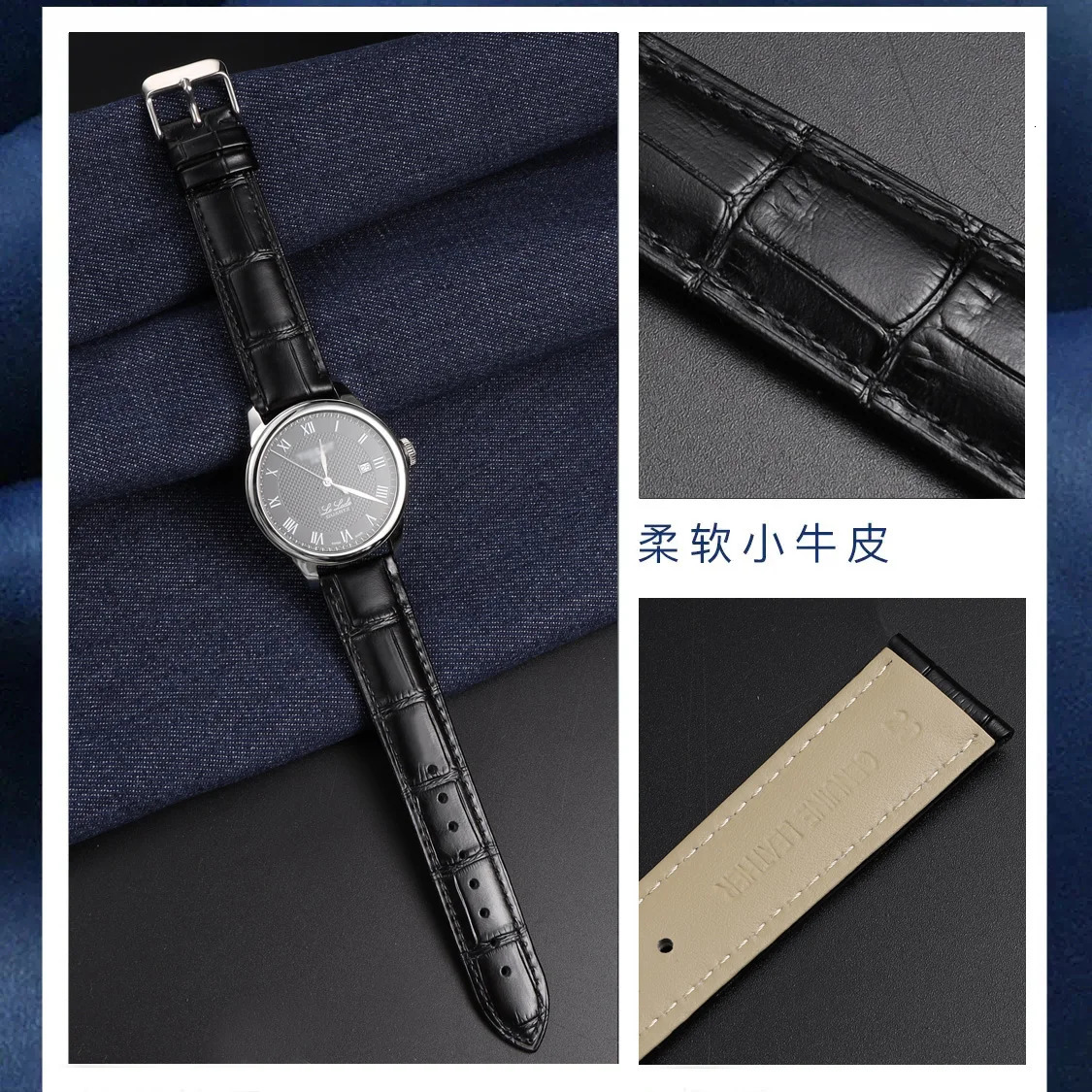 Quick Release Leather Watch Band 1214161718192021222324mm bracelet Genuine Calfskin Strap Men Women 241010