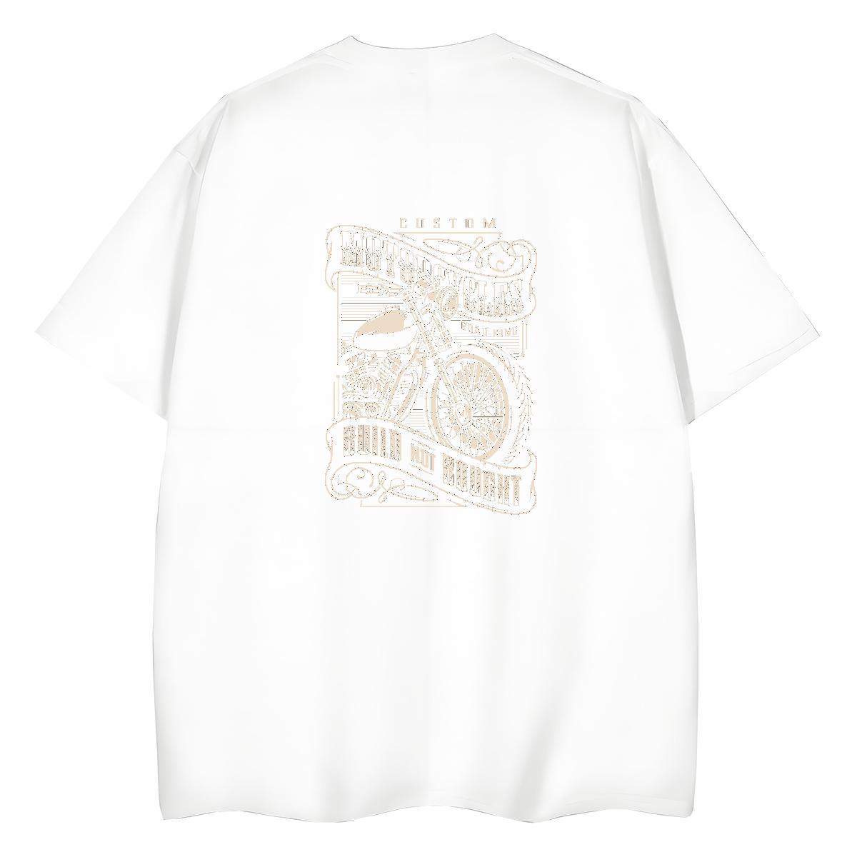 Stylist T-Shirts for Women 230g Cotton O-Neck Short Sleeve Casual Motorcycle Lady T shirt Designer Skull Tops