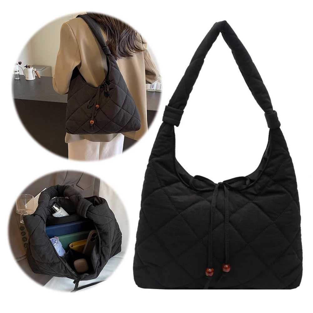 Shoulder Bag Nylon Large Capacity Puffer Tote for Ladies Quilted Casual Work Travel 241014