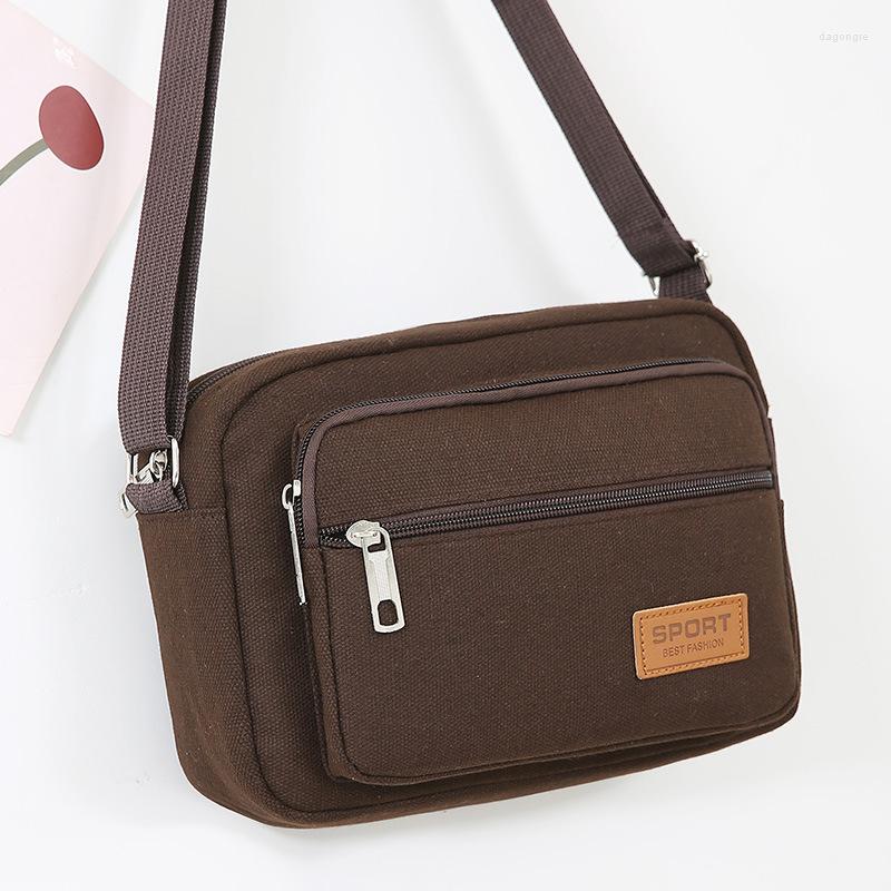 2025 NEW Shoulder Bags Men's Bag Large Capacity Diagonal Briefcase Change Wallet Manufacturers Wholesale Canvas zhanyishengli