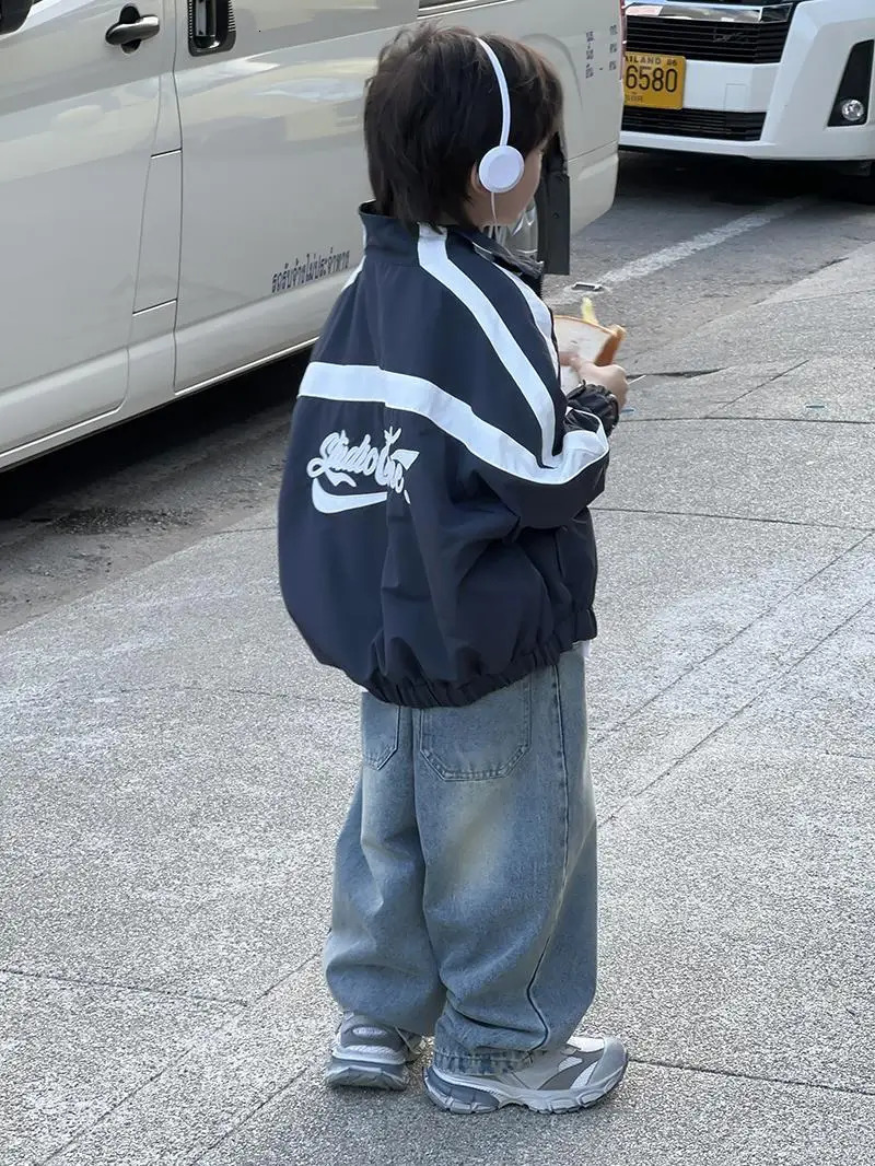 Autumn Spring Baseball Jacket Coat Kids Fashion Clothes for Teens Boys Zipper Children Outwear Coat 2-12 Yrs Baby Boy Clothes 241011