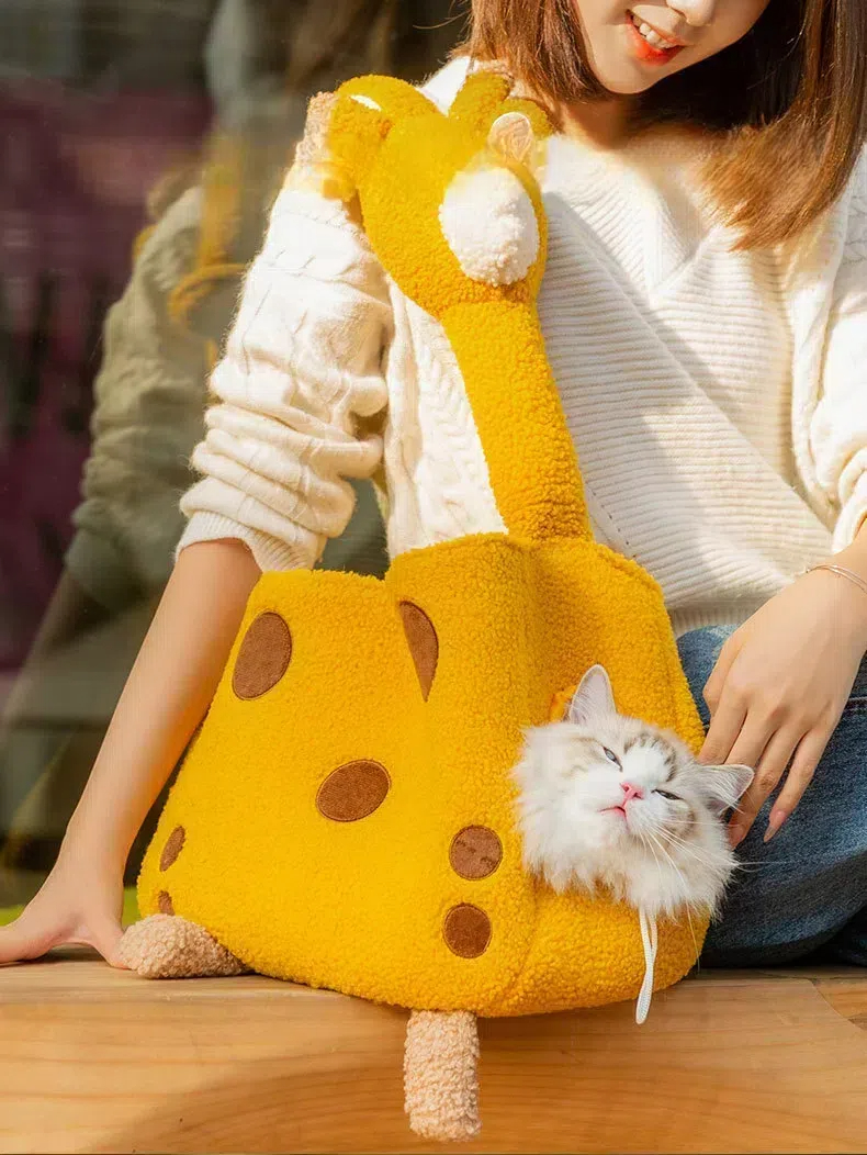 Update Cute Cat & Dog Carry Bags - Fun Animal Prints With Adjustable Strap For Convenient Travel