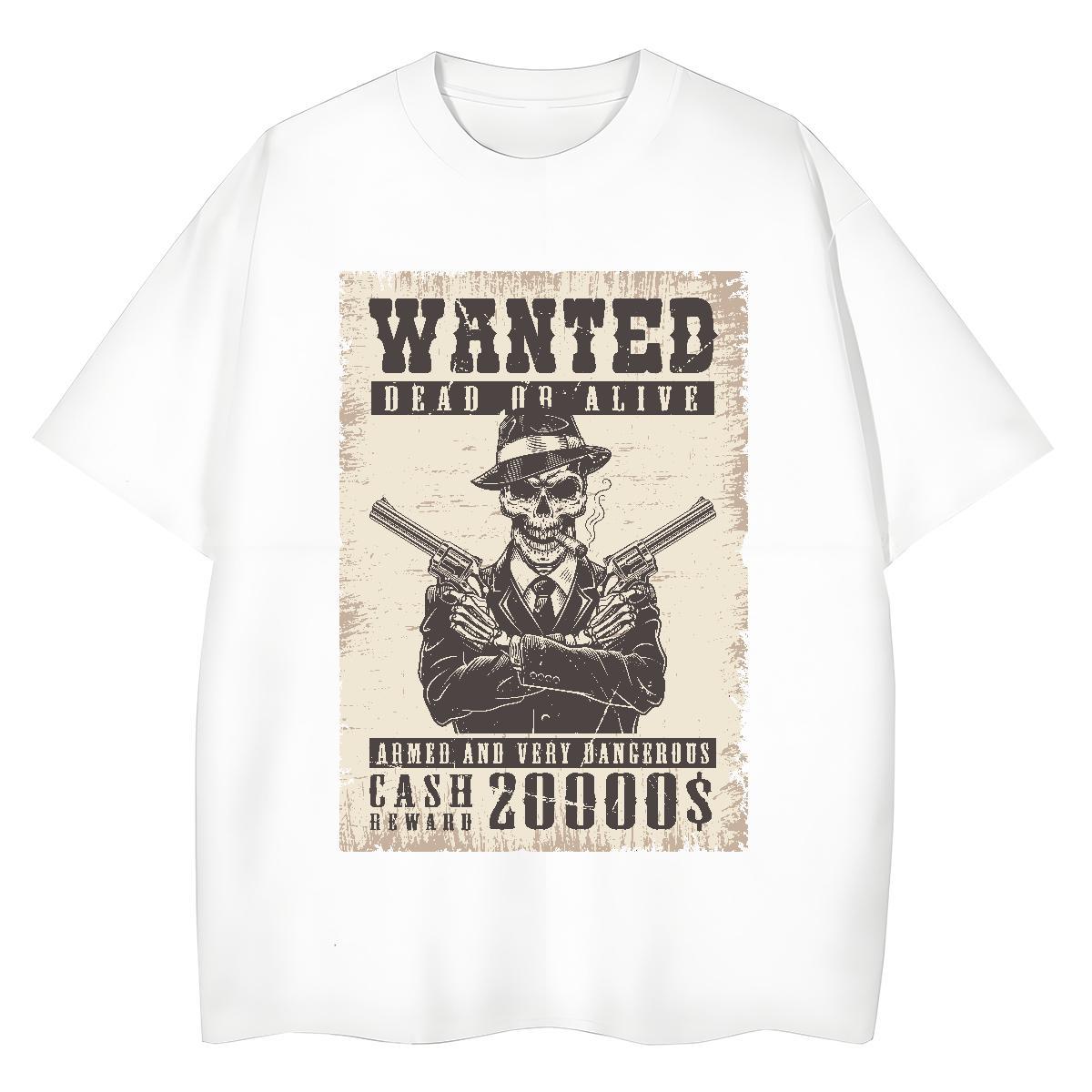 DIY T-Shirts for Women 230g 100% Cotton Comfortable Street skull Women Tshirts High quality DIY Printed Tees Shirts